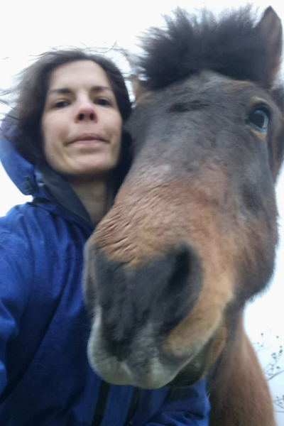 Selfie mit Pferd.